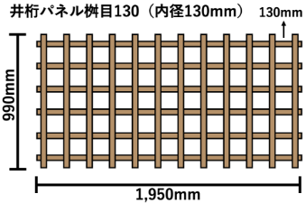 井桁パネル桝目130（内径130mm）